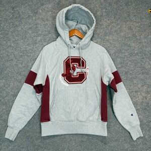 VTG Champion Reverse Weave Hoodie Sweatshirt Mens Small Embroidered C College